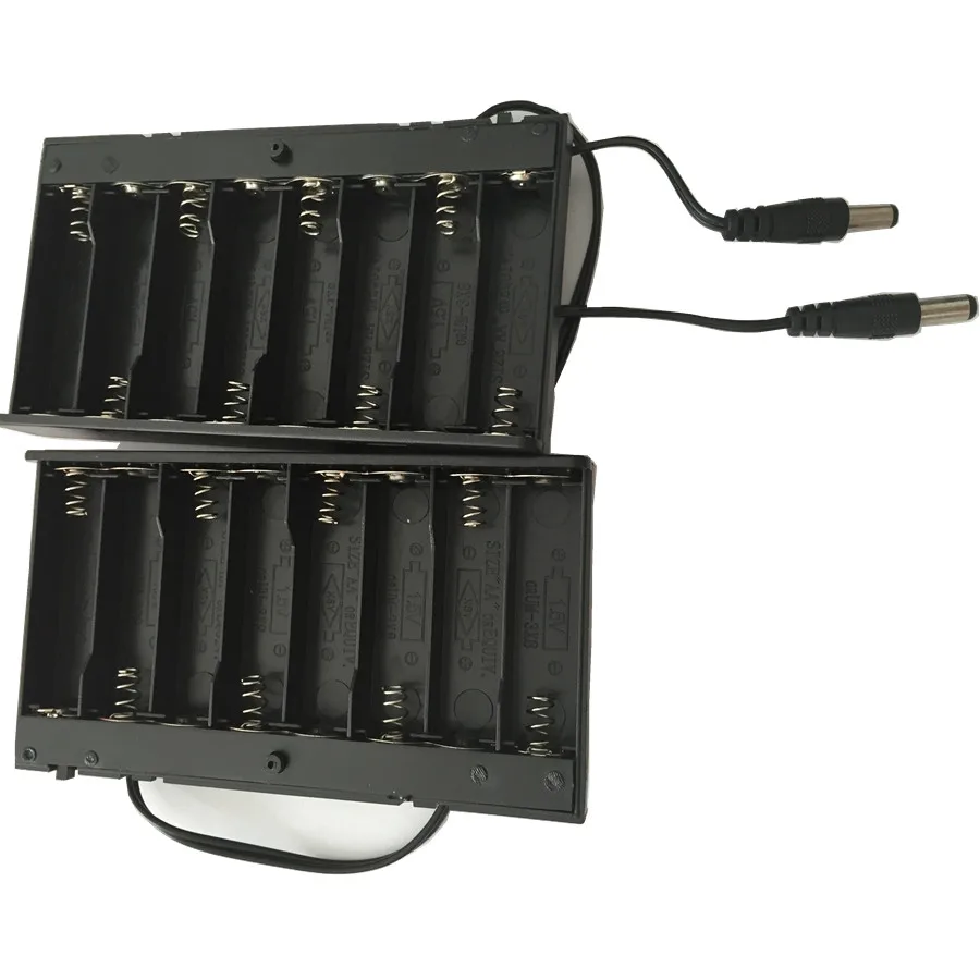 12V 8aa 배터리 홀더 케이스 셀 상자 ON OFF 스위치 150mm 와이어 직경 5.5X2.1mm 커넥터 100 개/몫
