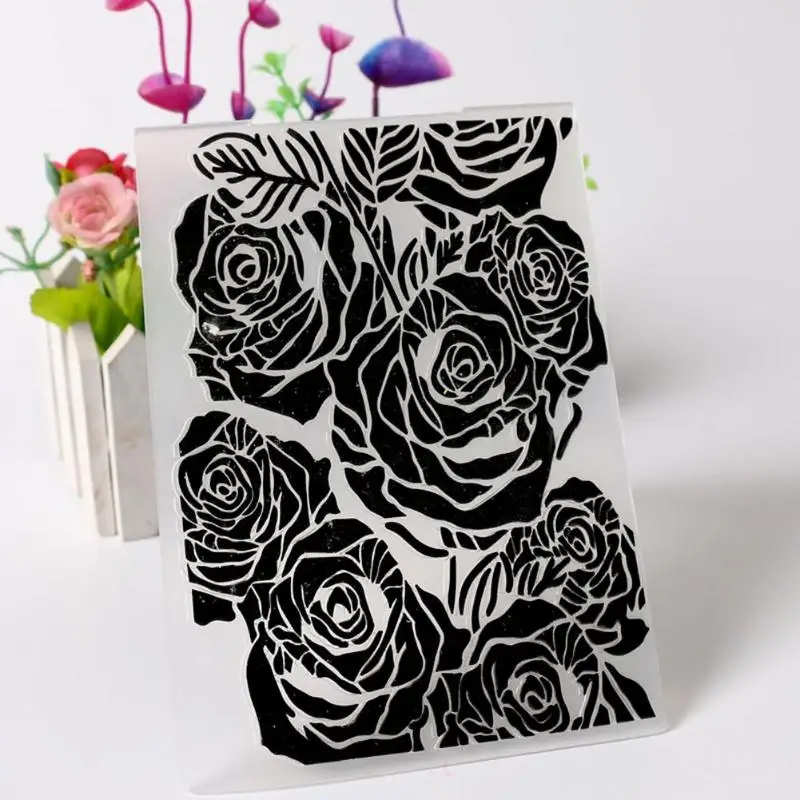 

1PCS Plastic Flowers Embossing Folder for Scrapbooking Photo Album Paper Card Craft Card Making Wedding Decoration