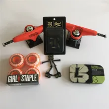 Skateboard Parts UNION 5.25″ Skateboard Trucks GIRL 51mm Wheels & LUCKY ABEC-3 bearings Plus Royal Riser Pads & A Hardware Set