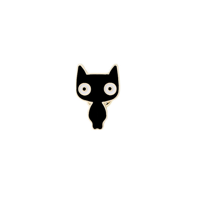 Quality Cute Cat Collection Bird Panda Punguin I Love Cat Brooches For Ladies Women Men Jewelry Pin Metal Enamel Lapel Pins