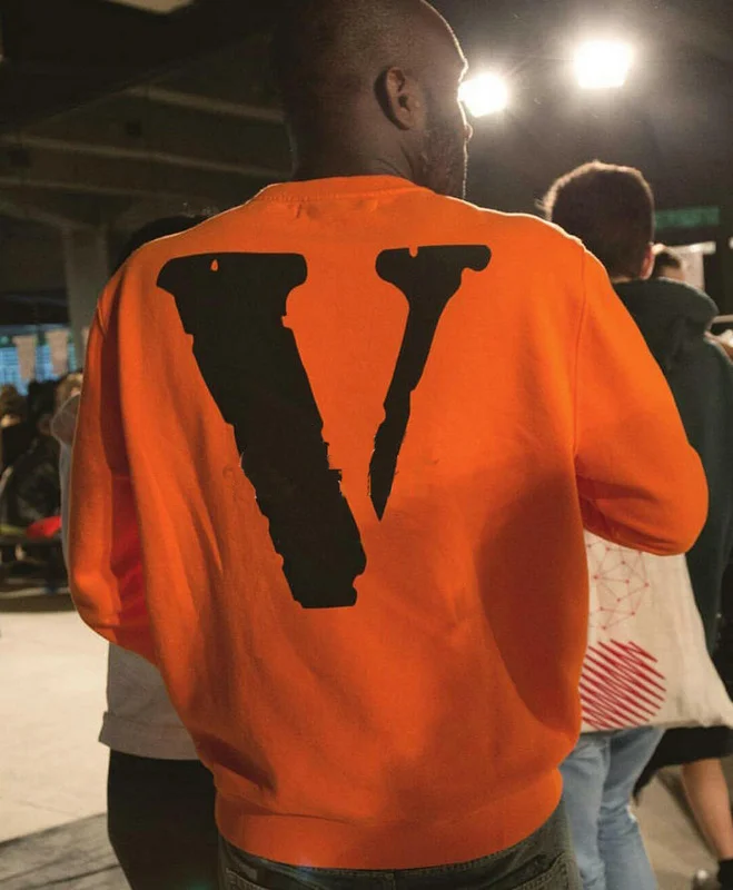 vlone orange hoodie
