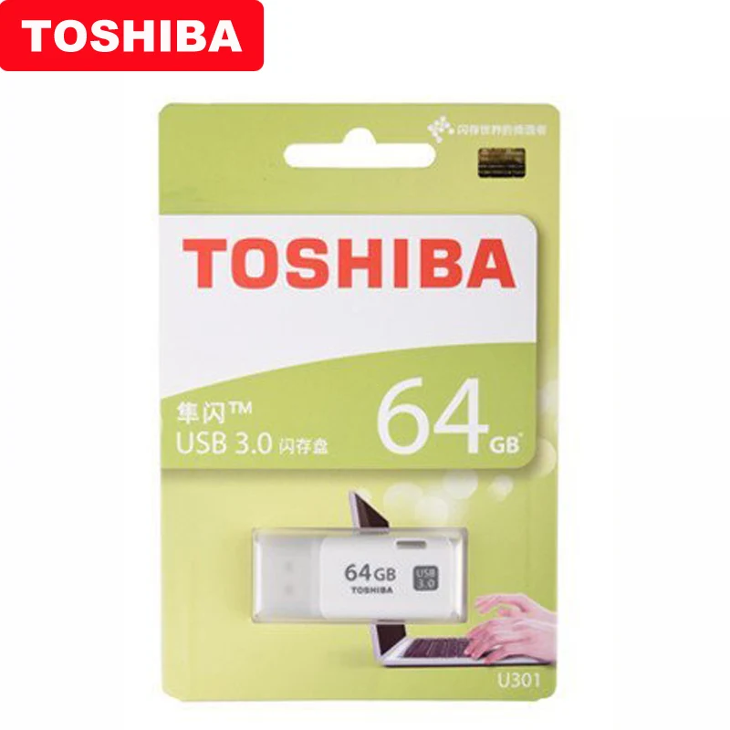 100% Оригинал TOSHIBA U301 флеш накопитель Usb 3 0 64 ГБ 32 мини флешки диск|USB флэш-накопители|