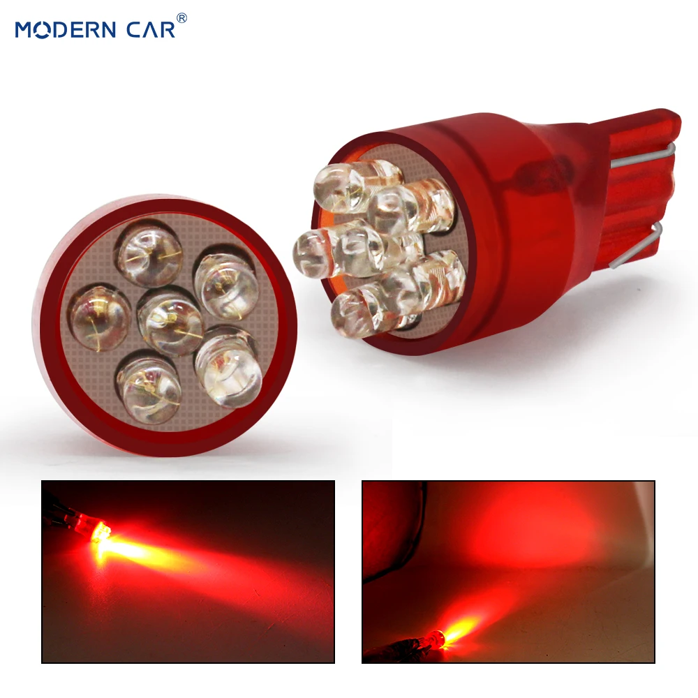 

MODERN CAR T20 7443 580 4LED 5LED Car Light Bulbs Red 4 LED 6 LED Lamp Bulb T20 7443 Turn Signal Lightting Stop Parking Lights