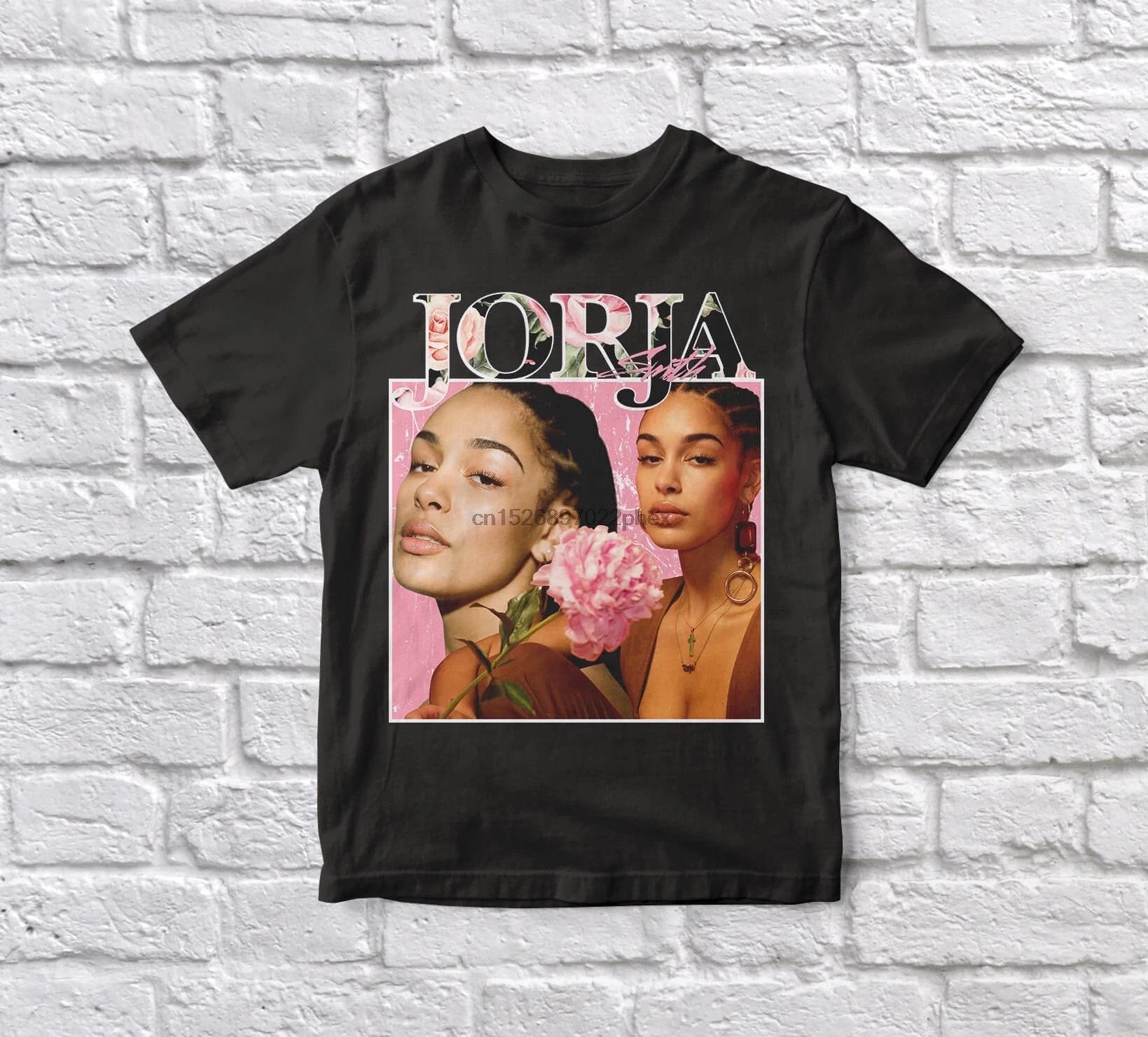 Винтажная черная футболка унисекс Jorja Smith 90s Мужская футболка|Футболки| |