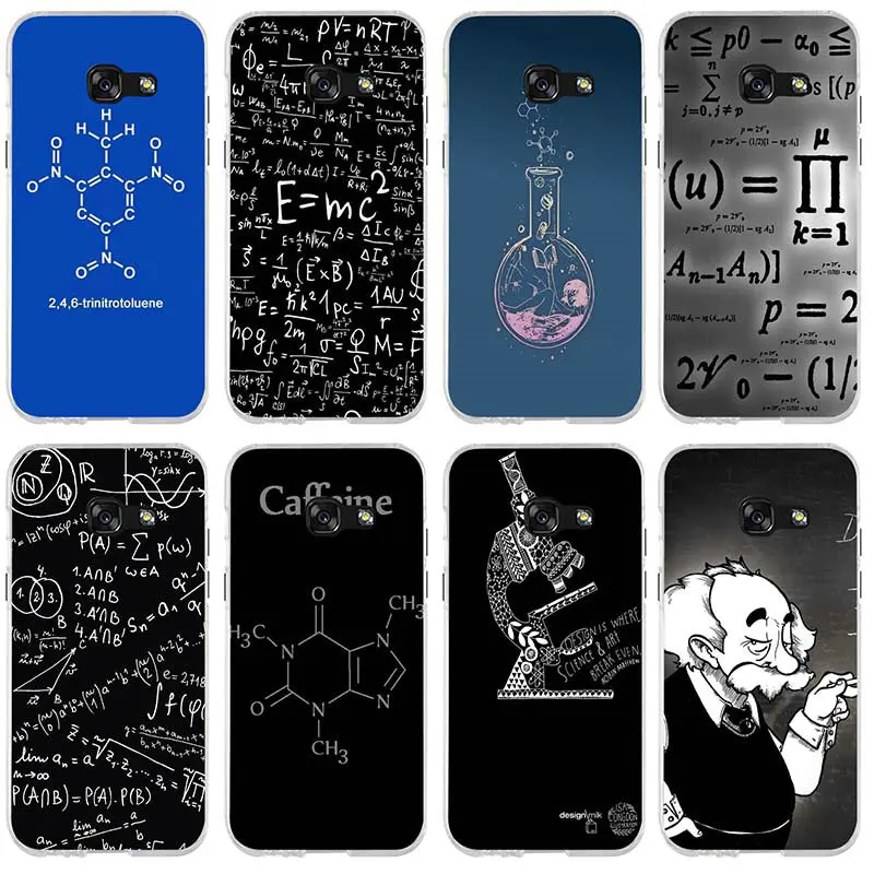 

Mobile Phone Cases For Samsung Galaxy J1 J2 J3 J4 J6 J5 J7 J8 A3 A5 A7 2015 2016 2017 2018 Shell Science Math Albert Einstein