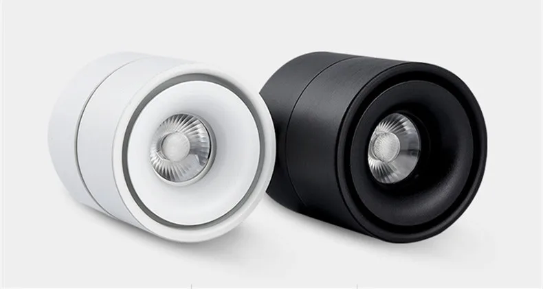 COB светодиодный потолочный светильник s 5 Вт 7 Вт 10 Вт 12 Вт поверхностного монтажа светодиодный потолочный лампы точечного освещения 360 градусов вращения ткани магазин вниз светильник s