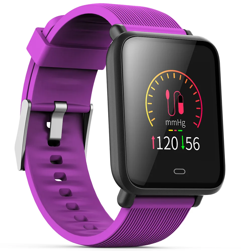 Новые водостойкие Смарт-часы для Android/IOS с пульсометром монитор кровяного давления функции Smartwatch Sleep Tracker - Цвет: Purple Universal