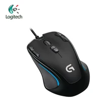 Проводная игровая мышь logitech G300S для ноутбука, ПК, геймера, 2500 dpi, 9 перезаряжаемых программируемых кнопок, поддержка официального тестирования