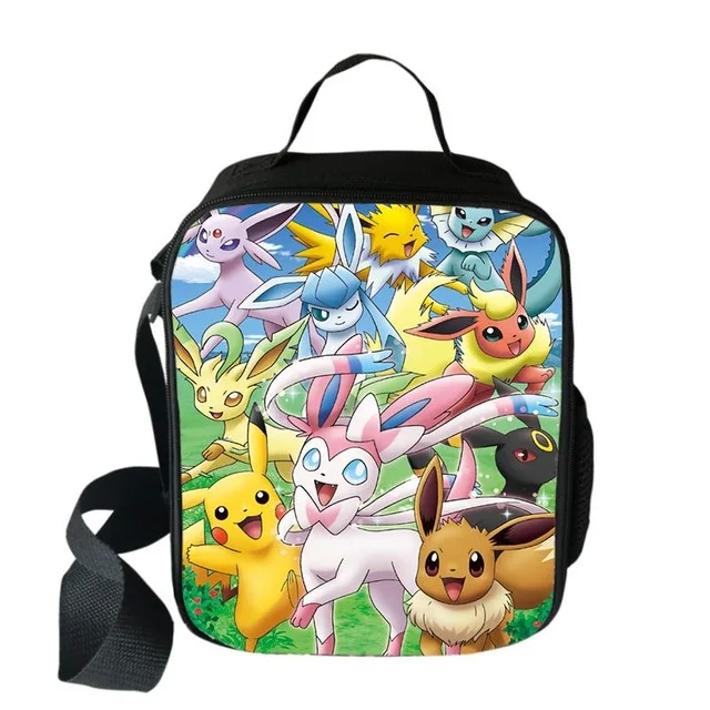 photo color Покемон чармандер Sylveon Переносные сумки для обедов студенческие сумки для хранения еды дети пикника путешествия вместительная обеденная сумка - Цвет: photo color