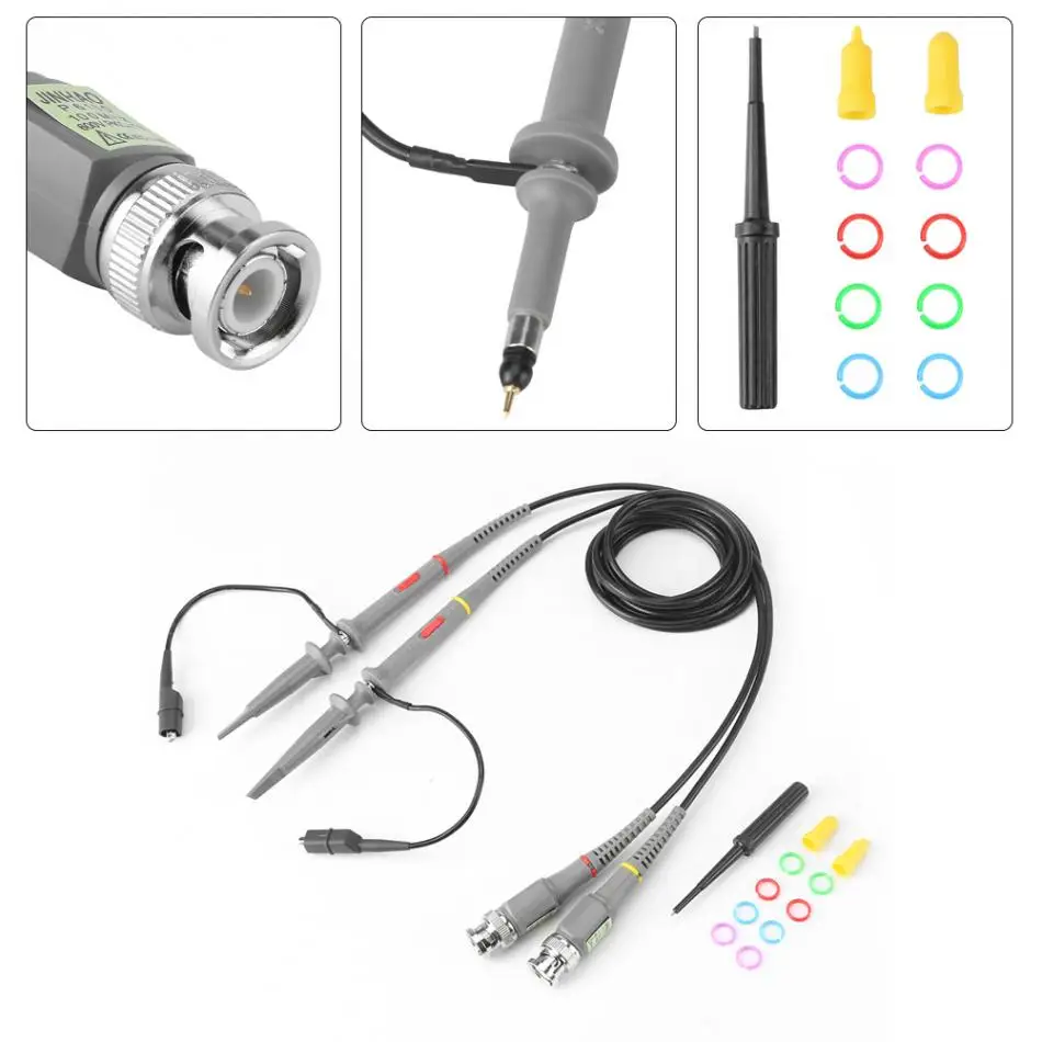 1 Passive Probe 1 or 10 Passive Oscilloscope Clip 100MHz Switchable Clip Probes Accessories for