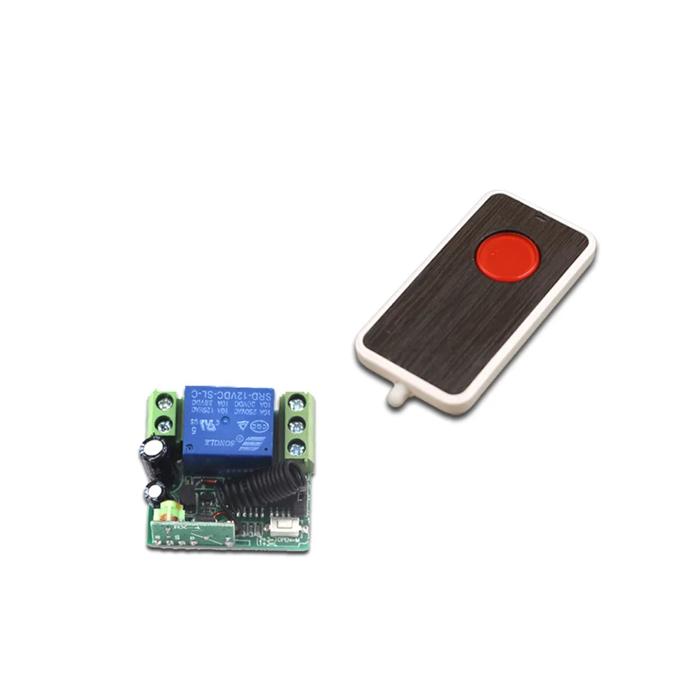 DC 12V 1CH 1 CH Wireless Remote Control Switch Mini 10A Relay Receiver RF Remote Switch 315Mhz 433MHZ + Red Button Transmitter DC 12V 1CH 1 CH Wireless Remote Control Switch Mini 10A Relay Receiver RF Remote Switch 315Mhz 433MHZ + Red Button Transmitter