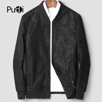 

PUDI MT835 2018 Men new fashion real sheep leather jackets with collar fall winter casual outwear