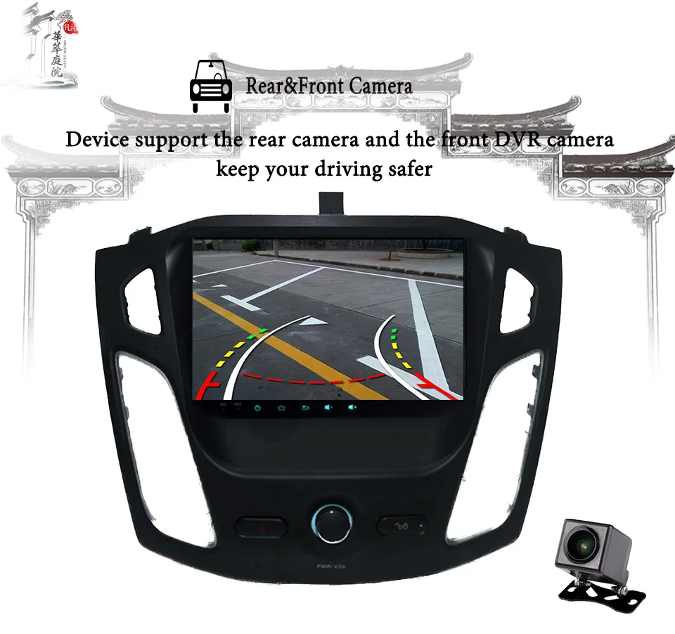 Excellent 2 din Android 8.1 Octa Core Car DVD Player GPS Navi for Ford Focus 2012 -2015 with Audio Radio Stereo Head Unit Free Map 4