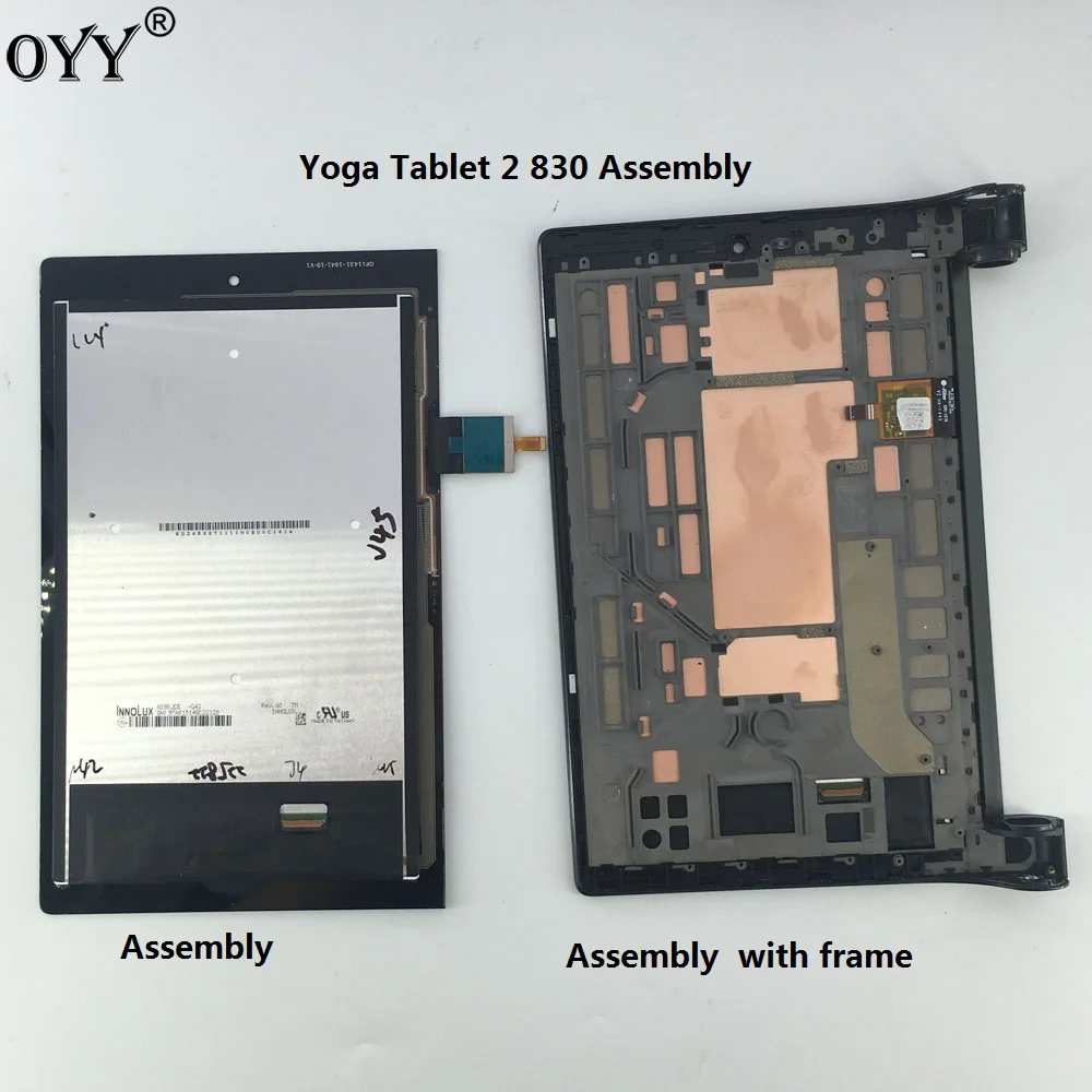 LCD Display Panel Screen Monitor Touch Screen Digitizer Glass Assembly With Frame For 8 Lenovo Yoga