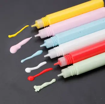 

6Pc Water-Based Pressed Flower Resin Paint Pen for DIY Canvas Wood Glass Ceramic jewelry making tools
