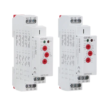 

AC/DC 3 Knob Multi-Function Din Rail Auto Timer Delay Relay 1SPDT 2SPDT Control Switch