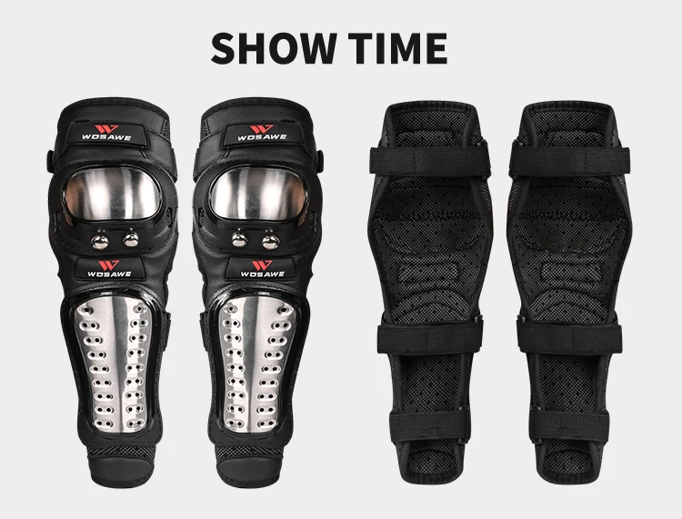Details about   Motorcycle Stainless Steel Sport Short Elbow/Knee Pads Warm Protect Guard Gear 