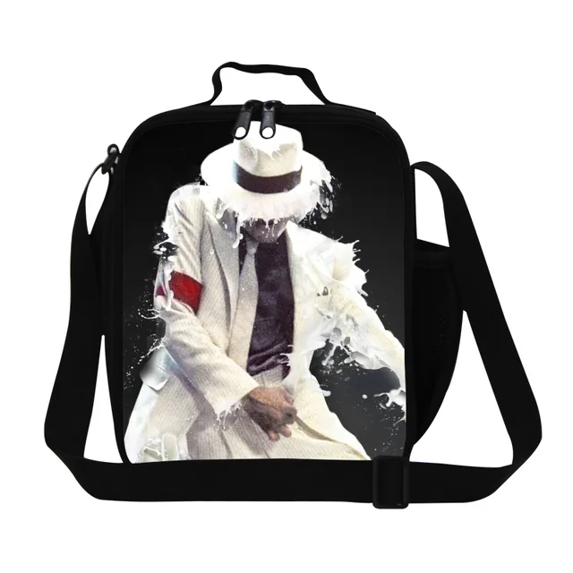 Fashion Michael Jackson Lunch Bags For Kids Thermal Food Bag MJ Rock