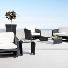 Горячая Распродажа года sgs классические удобные Смола плетеная ткань изогнутый диван