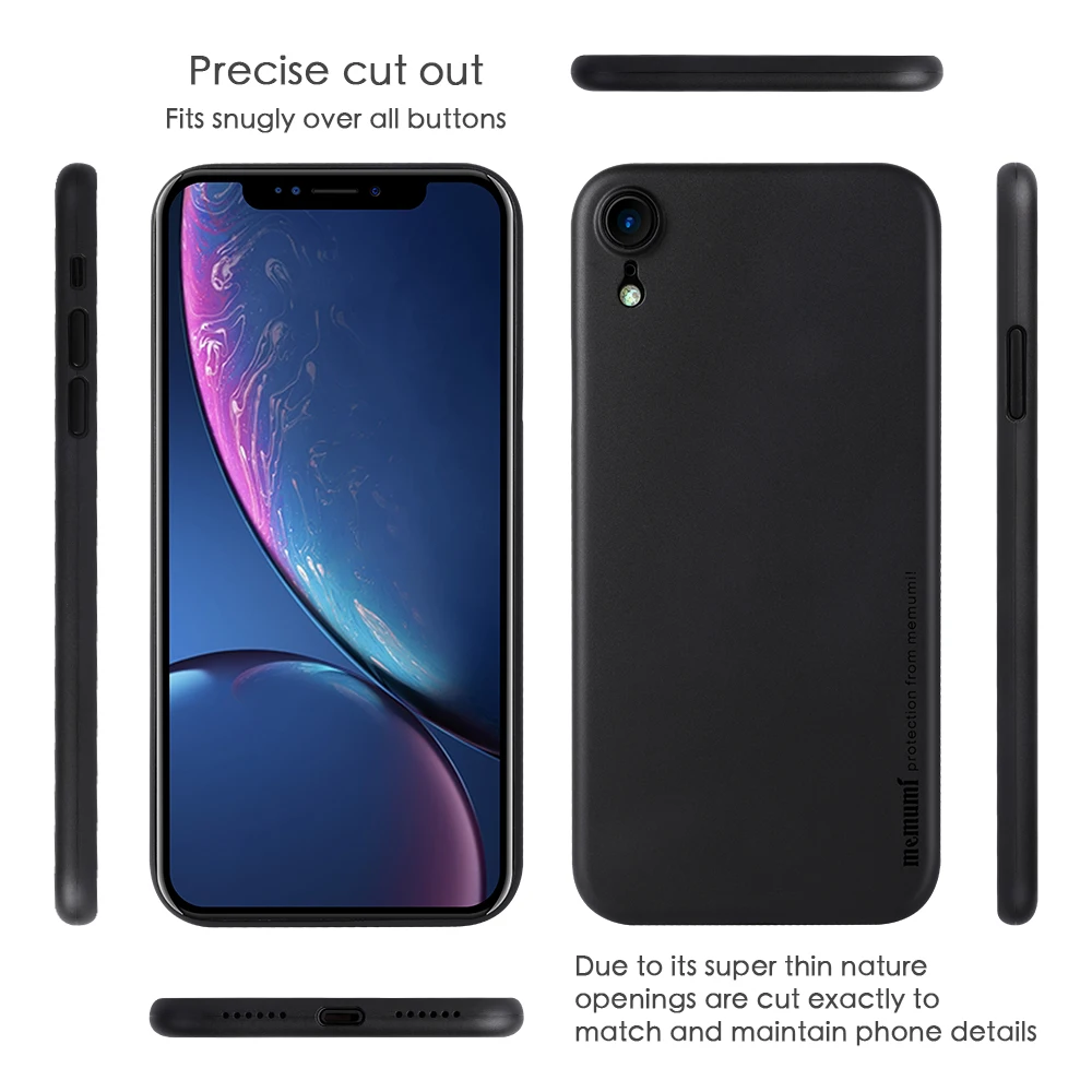 Чехол memumi для iPhone XR 6 1 дюйма 2018 Ультратонкий матовый чехол из полипропилена 0 3 мм