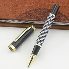 Jinhao 500 Chessboard чернил черный запасная ручка металлическая корпоративная Роскошная школьная офисная роликовая Шариковая ручка для письма гелевая цветная ручка