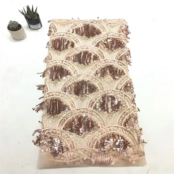 

Madison 2019 High Quality Nigerian Lace Fabrics Latest Mesh African Sequins Lace Fabric Bride Guipure French Net Lace Fabric