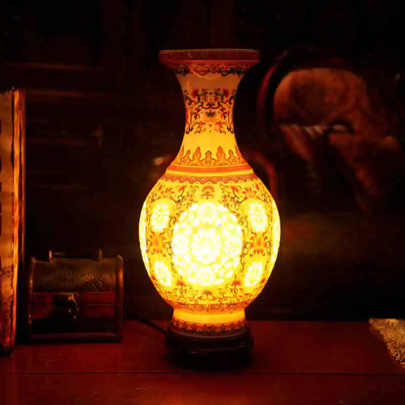 China Antique Living Room Vintage Table Lamp Porcelain Ceramic Table Lamp wedding decoration home design table lamp (2)