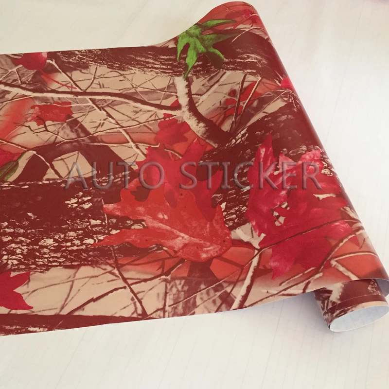 red realtree camo vinyl car wrap 9