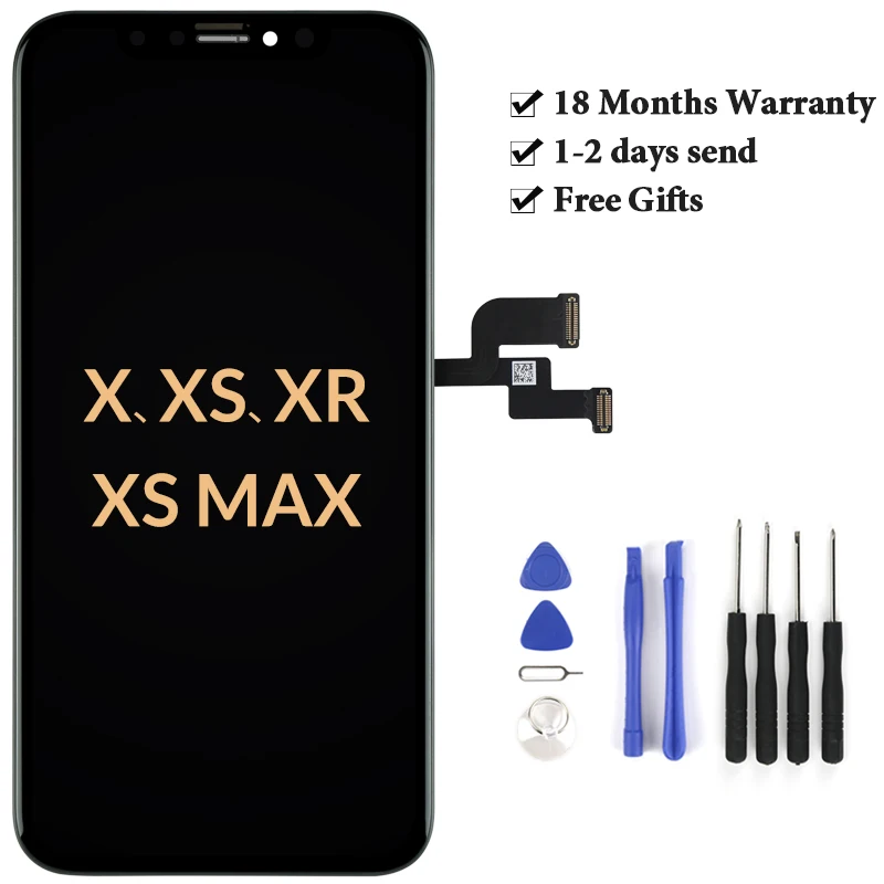 Для iPhone X XS MAX XR ЖК дисплей сенсорный дигитайзер для мобильного телефона замена 100%