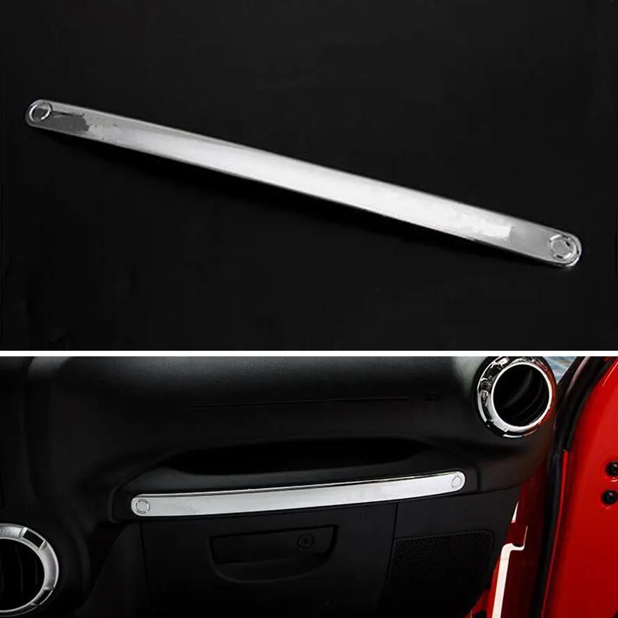 Silver Passenger Inner Door Pull Panel Armrest Cover Seat Front Car