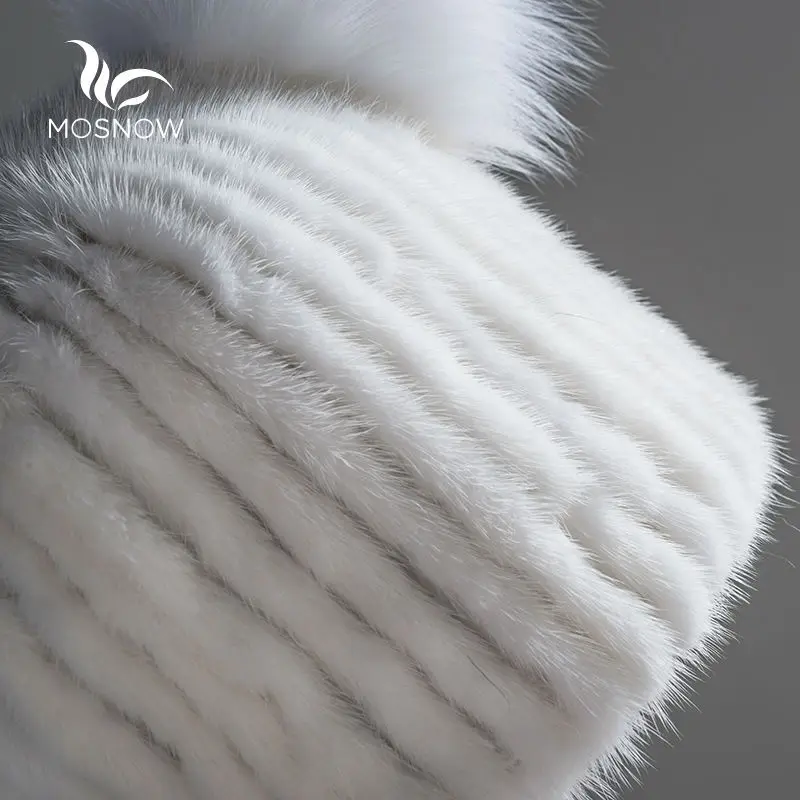 2019 Фирменная Новинка шапка женская зимняя из натурального меха норки с милым