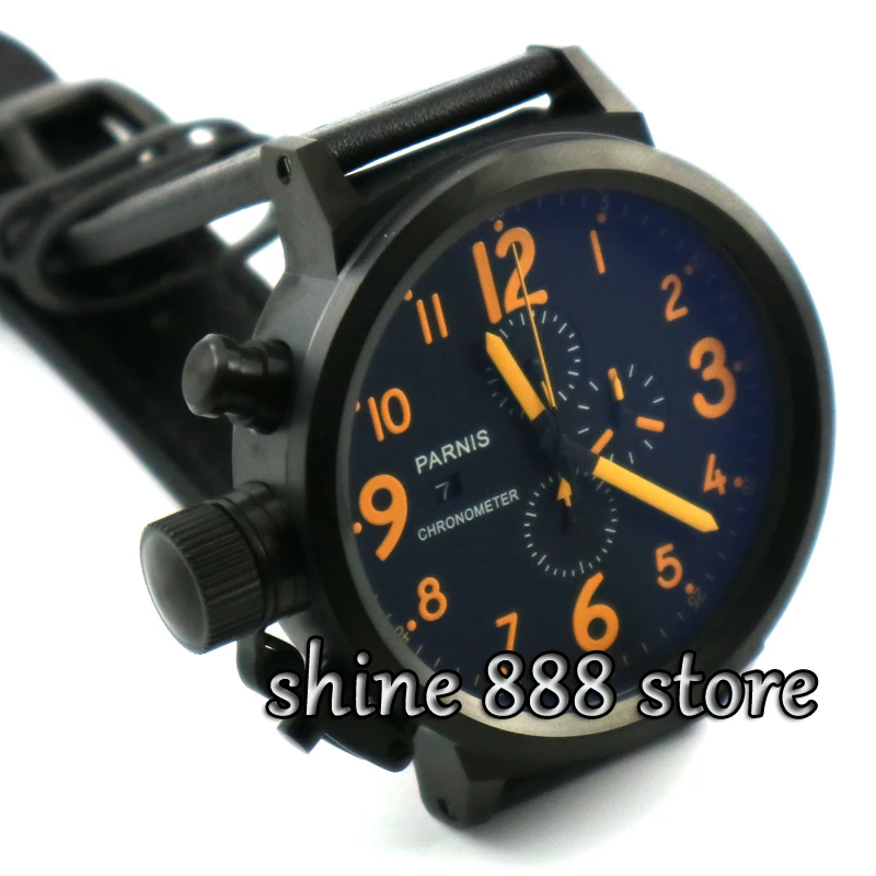 Parnis 50 Mm Penuh Chronograph Besi Tahan Karat Case Kuarsa Lefty Pria Day  Watch|watch watch|watches watch watchwatch men - AliExpress