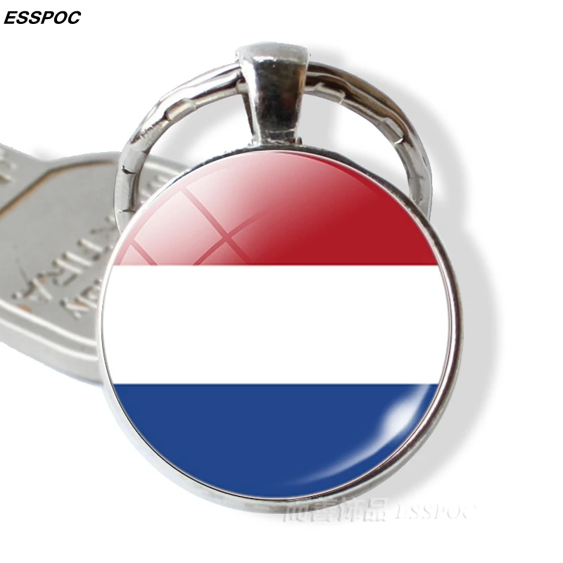 Западно-европейские страны брелок для ключей «флаг» Великобритания Франция Ирландия Панама Бельгия Нидерланды Флаг Брелок Подарки - Цвет: Netherlands