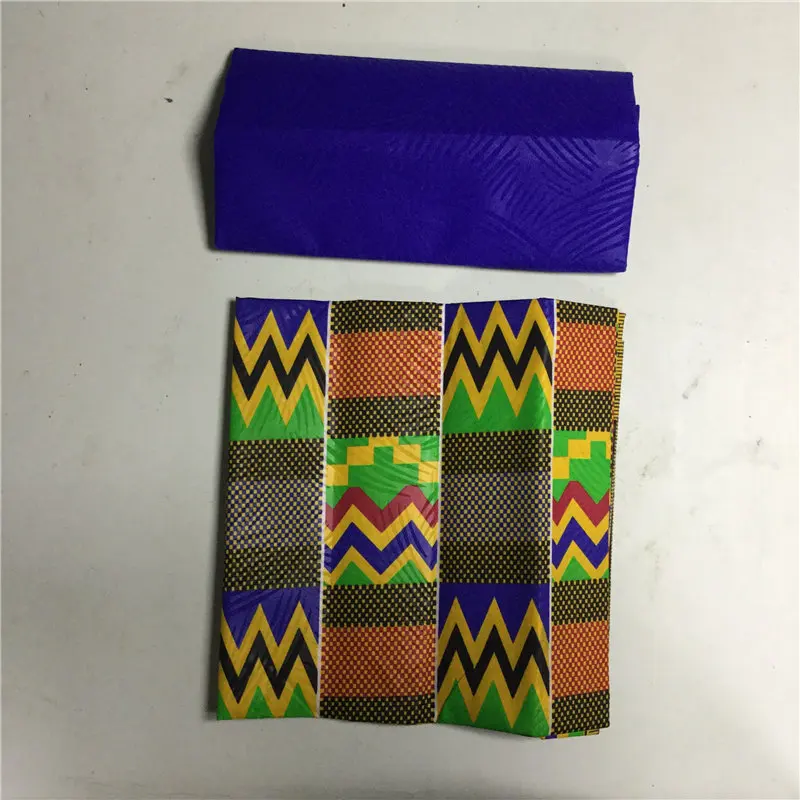 Нигерийский полиэстер воск Анкара Kente Ткань Chitenge Гана воск Африканский Kitenge принты ткань для ткани в 2+ 2 ярдов AW30 - Цвет: 26