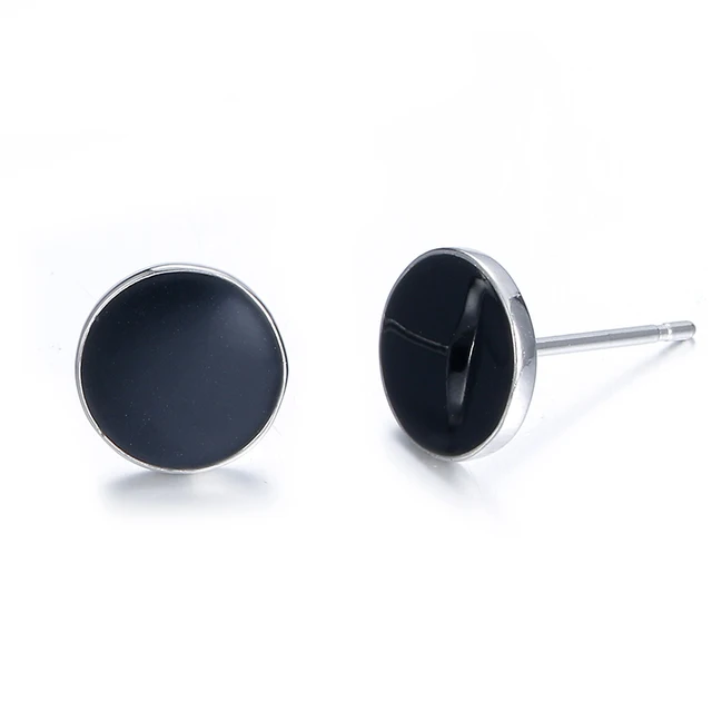 100% 925 sterling zilver promotie fashion zwart plastic ronde mannen