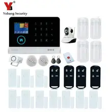 YobangSecurity Wireless GSM WIFI Auto Dialer DIY Home Alarm System Wireless WIFI Indoor IP Security Camera Smoke Fire Sensor