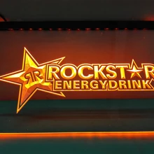 LE228-Rockstar энергетический напиток Пивной бар светодиодный неоновый свет знак домашнего декора ремесла