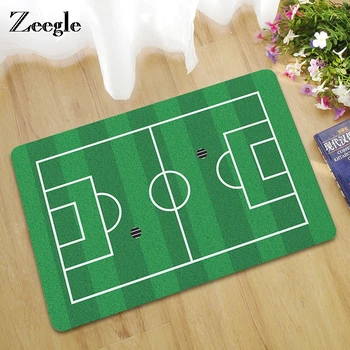 

Zeegle Doormat Outdoor Entrance Children Bedroom Carpet Kitchen Non-slip Rug Mats Football Field Pattern Floor Mat