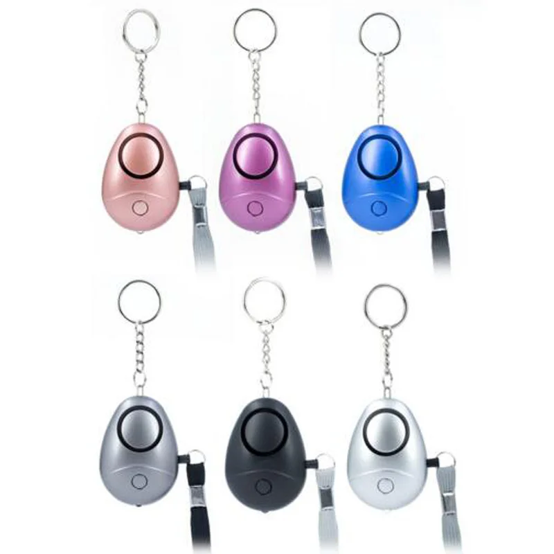 5pcs/pack Mini security alarm women defense portable keychain alarmin
