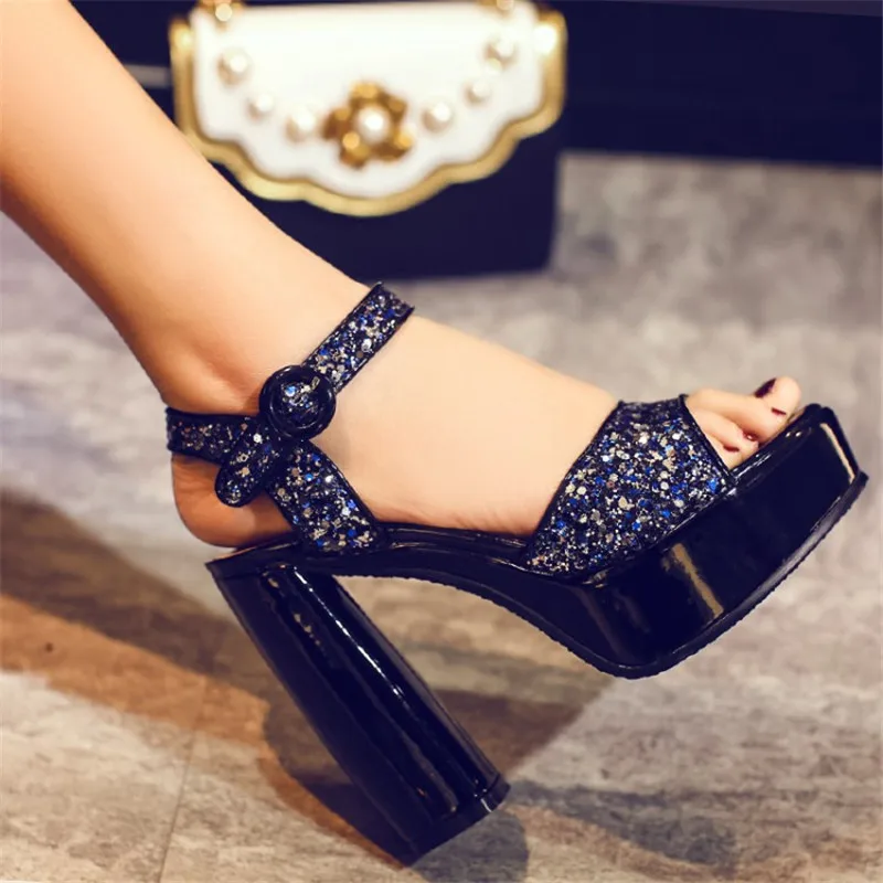 bling sandals heels