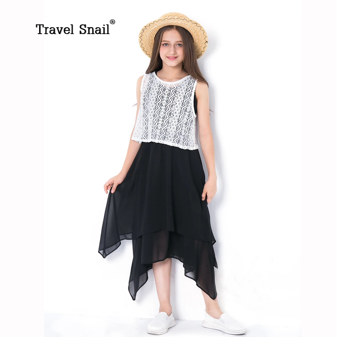 Buy Travel snail toddler girls dress children customs