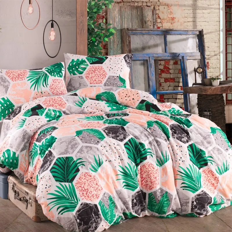 

Hawaiian Luxury Ranforce Bedding Set Russia Single Queen Size Duvet Cover Set