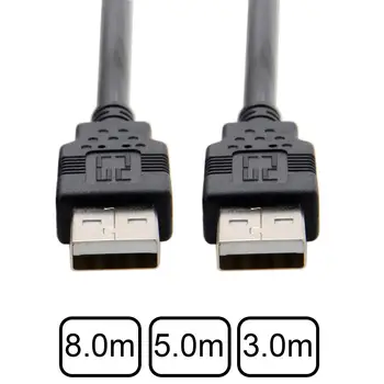 

10pcs/lot 8m 5m 3m USB Type-A Male to USB 2.0 Male Data Cable for Hard Disk & Scanner & Printer