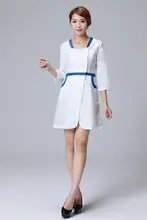 Nurse Clothing Health Care Workers White Beauty Services Short-sleeve/ Three Quarter Sleeve Work Wear White Coat
