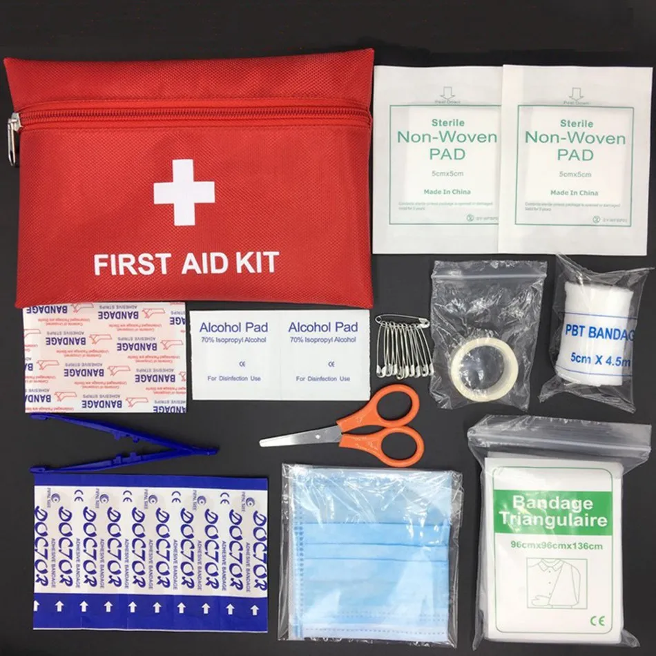 

12-piece First Aid kit JM011 First-aid Packet Bag Emergency Kits for Outdoor Car Earthquake Mountain Climbing