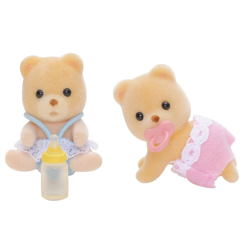 Sylvanian Families пушистый кукольный домик с животными, фигурка медведя, близнецы, Детский комплект из 2 предметов, подарок для девочек, новинка 5086 - Цвет: kinkajou twin