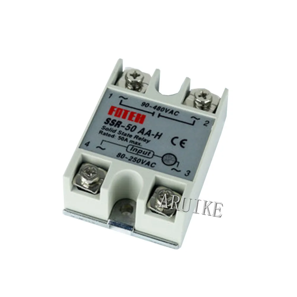 

Solid state relay SSR-50AA-H 60AA 75AA 30A 40A 50A actually 80-250V AC 90-480V SSR H solid Resistance Regulator