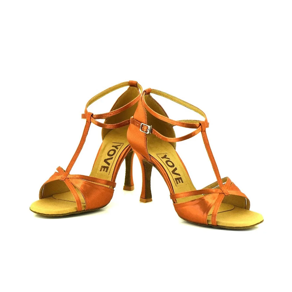 YOVE Dance font b Shoes b font Satin Women s Latin font b Salsa b font