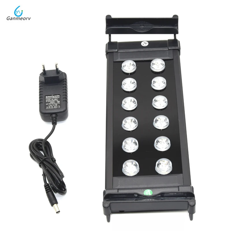 

LED Aquarium Lighting Aquatic Plant Light 30-50CM Extensible braceket Clip on Lamp For Fish Tank 8 White 4 Blue LED light color