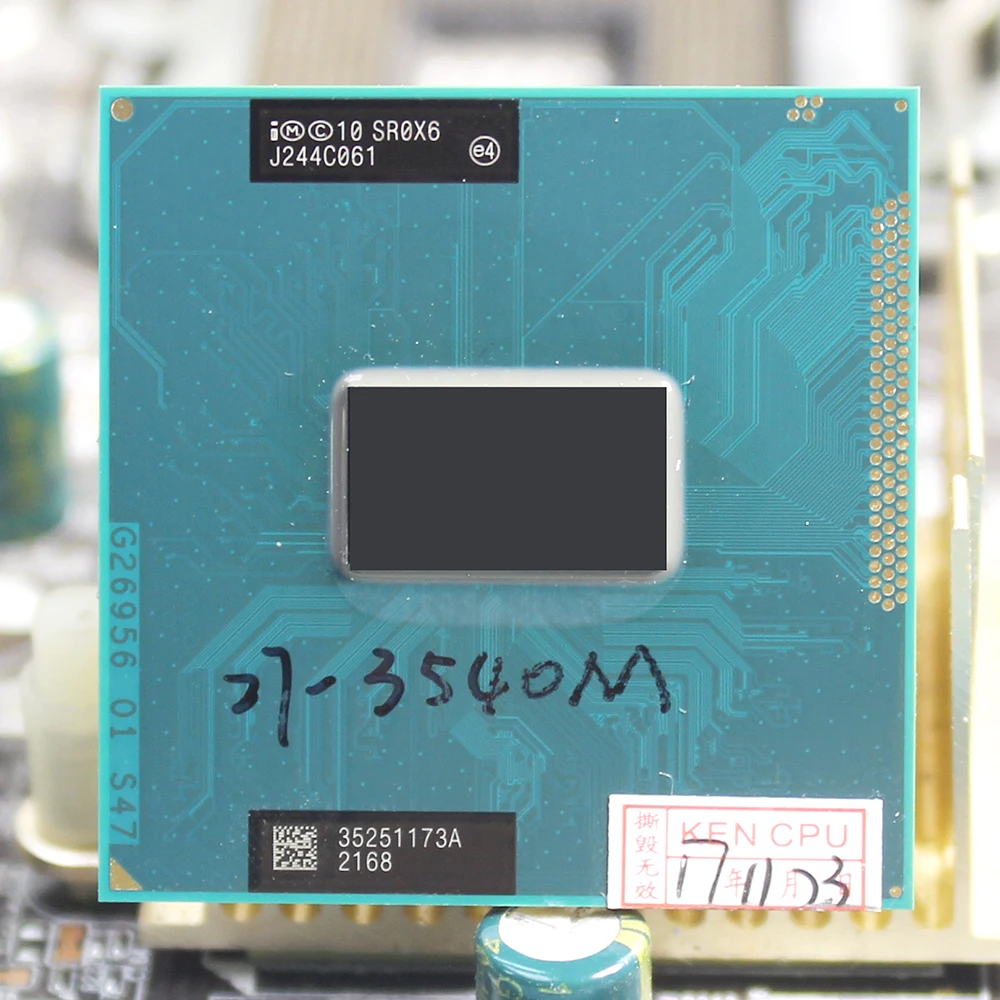 Процессор intel Core i7 3540M 3 0 ГГц 4M Socket G2 двухъядерный SR0X6 3540 для ноутбука ЦП PGA 988